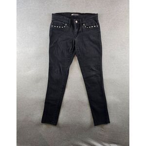 Levi's 524 Jeans Women's 28 x 32 Too‎ Superlow Low Rise Black Studded Jeans
